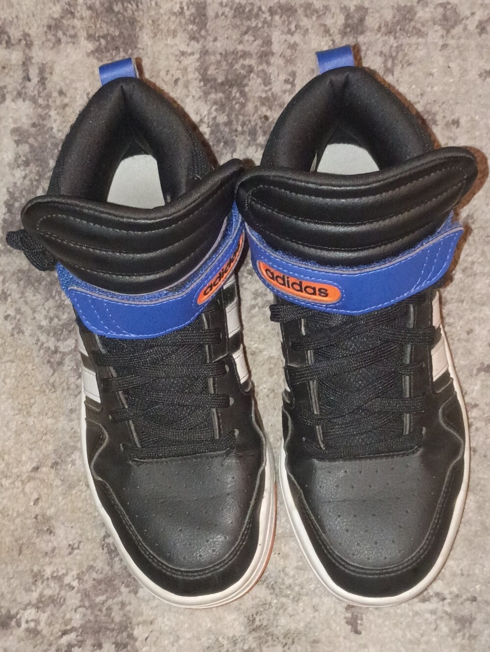 Adidas Kids Black & Blue High-Top Sneakers 4.5